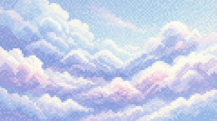 Fototapeta premium Pastel clouds forming a heart shape in a bright blue sky