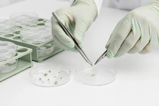 Precision Science: Researcher Analyzing Samples in Laboratory