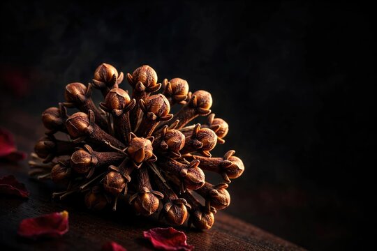 Star Anise Spice Pods on Dark Rustic Surface