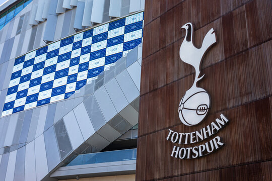 Tottenham Hotspur FC Crest at the Tottenham Hotspur Stadium, in London