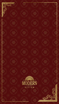 Gorgeous red design with a Chinese wave pattern.