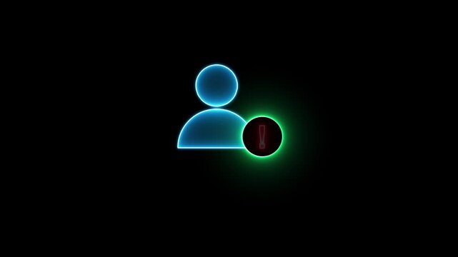 Neon-style alert icon representing warnings, notifications, or urgent messages. Glowing modern design ideal for dark mode UIs, cybersecurity apps, gaming interfaces, and futuristic dashboards.