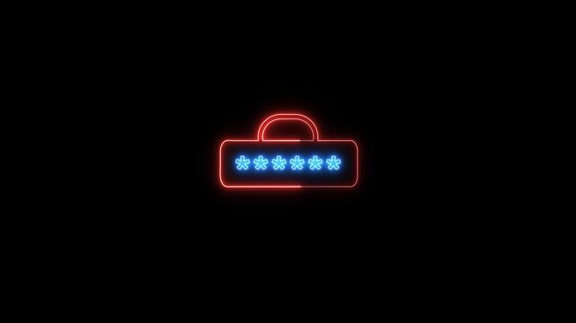 Password icon representing secure access, user credentials, and account protection. Simple and clear symbol ideal for login screens, authentication systems, security settings, 