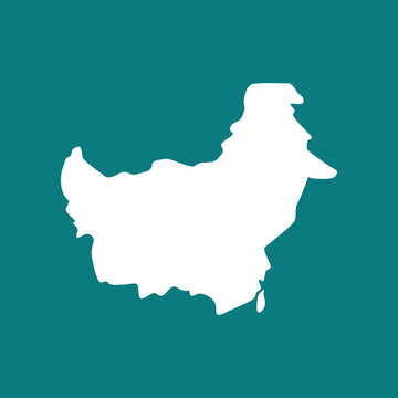 silhouette of borneo island map isolated on white background. indonesian geographical illustration. kalimantan map icon