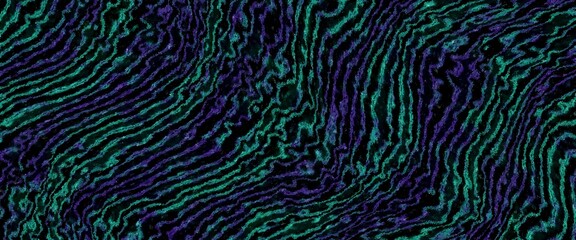 Dark abstract background, with striking teal, and purple textured, stripes, resembling wood, grain or rippling, water, offering a, unique organic and modern © Ruhul Amin  