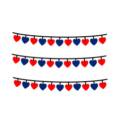 Fototapeta premium Hanging heart-shaped decoration illustration. 