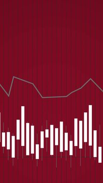 Animation of diagrams moving on red background