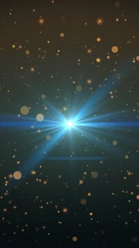 Animation of glowing spots of light moving on dark background