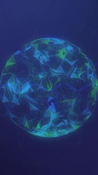 Animation of network of connections over globe