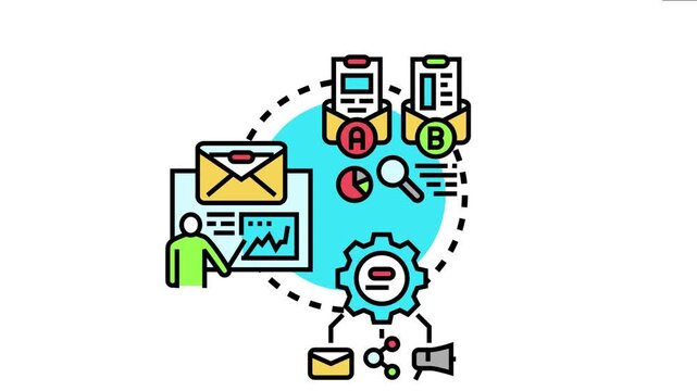 Marketing professional analyzing email campaign outcomes, comparing ab test results, and monitoring performance data for strategic digital communication