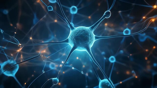 Abstract Neural Network, Neuron, Synapse, Brain, Science, Technology, Digital Art