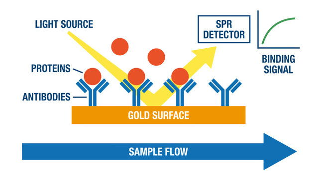Surface Plasmon Resonance Sensor Detecting Protein Binding