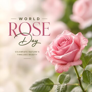 Pink rose celebrating world rose day
