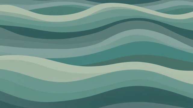 Abstract Ocean Waves Pattern Background, Teal Blue Green Serene Water Surface