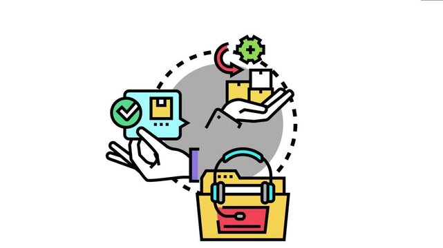 Customer service agent assisting with product returns and delivery issues, ensuring satisfaction with efficient support and resolving problems for clients