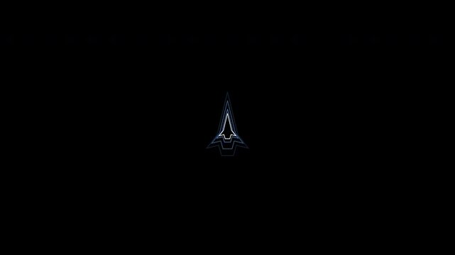 Four blue neon rocket icons bursting with echo waves on a transparent background alpha channel