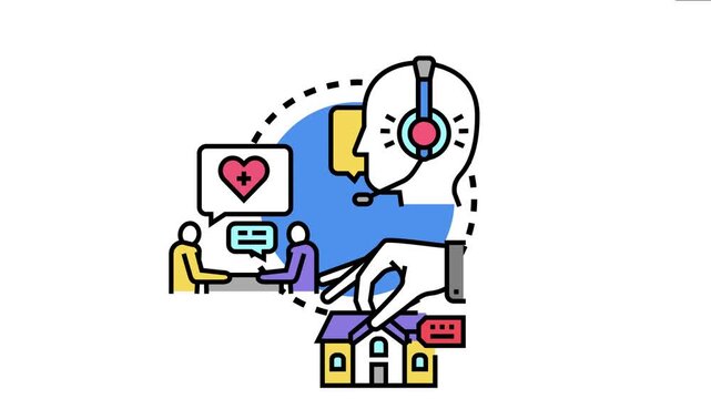 Customer service representative supporting clients, providing remote help, aiding in property related issues and healthcare needs through telecommunications and online consultation