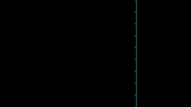 Futuristic digital HUD scanning interface with vertical cyan lines isolated on alpha channel