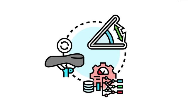 System calibration icons indicating precision measurement, fine tuning data parameters, and configuring software algorithms for optimal performance or personal customization