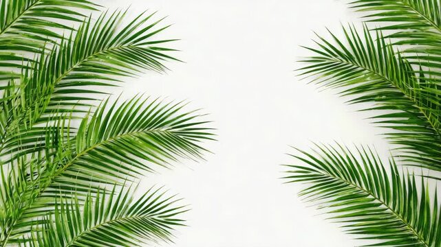A vibrant palm tree in a tropical setting.