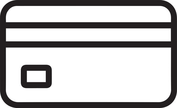 Credit card line icon vector illustration for payment and banking