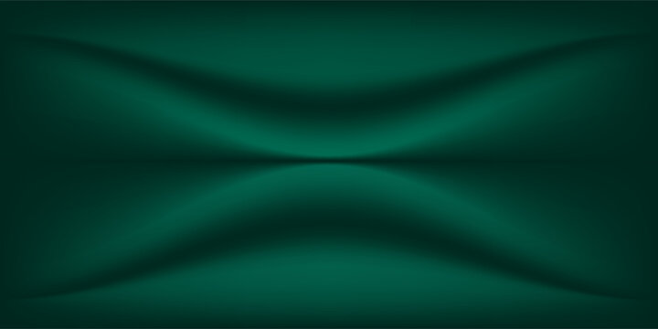 Dark green studio space. Abstract Limbo background. 3D background for product presentation. Minimalist wall view.