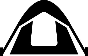 Simple black tent icon on white background © Vector Vertor