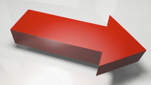 Red arrow with a luminous tip, printed on a 3D printer.