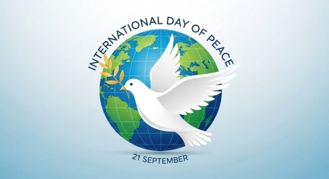international day peace dove world globe harmony event celebration