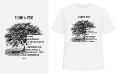 Naklejka premium Christian bible verse t shirt design illustration vector