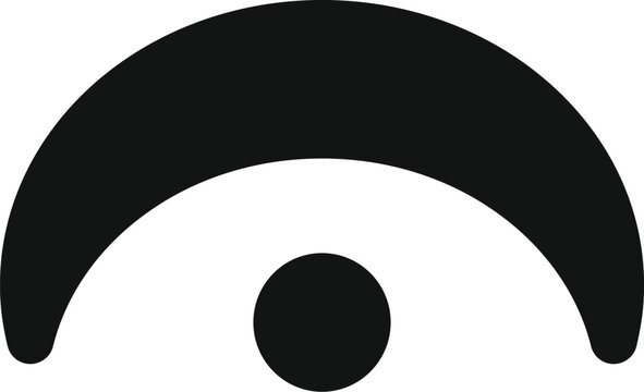 Fermata symbol representing a musical pause or hold in sheet music
