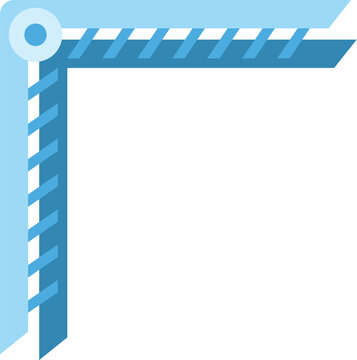 Carpenter's square tool for measuring and marking angles in construction and woodworking, vector illustration