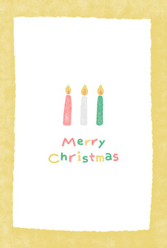 水彩風クリスマスポストカード