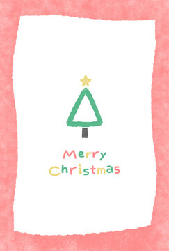 水彩風クリスマスポストカード