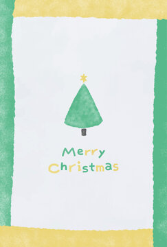 水彩風クリスマスポストカード
