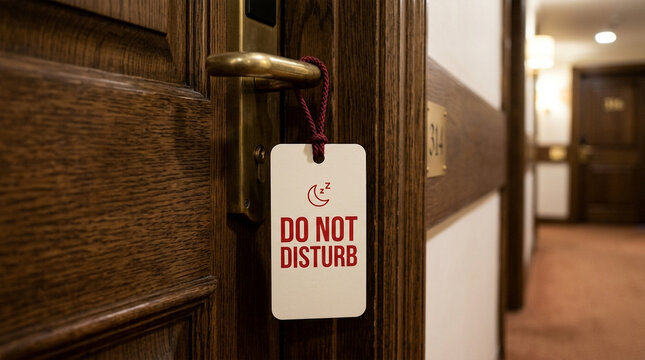Do Not Disturb Hotel Door Hanger, Room Access Sign, Privacy Comfort