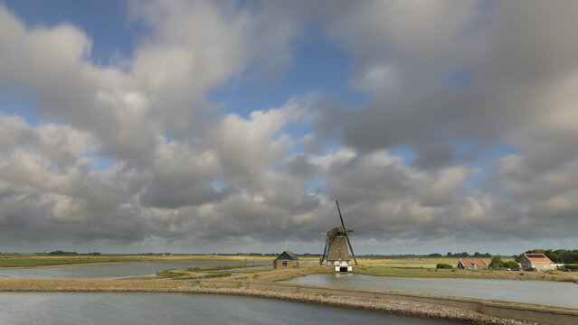 Dutch windmill at Texel, the Netherlands.
