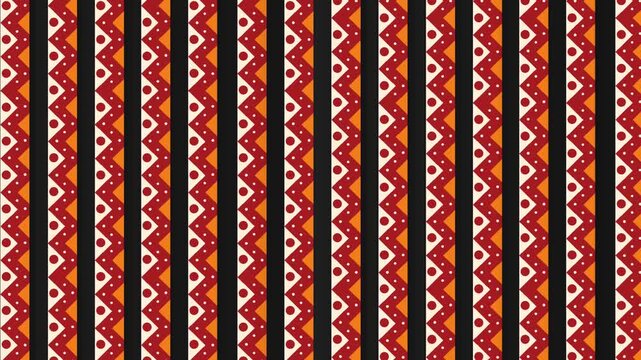 Traditional Hispanic Heritage Pattern with Colorful Geometric Stripes and Ethnic Textile Design.