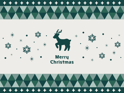 クリスマス素材　トナカイのアイコン