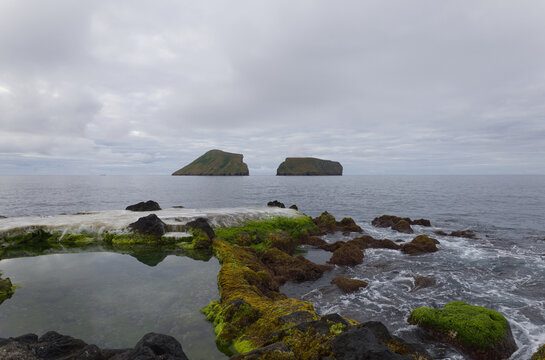 Cabras islets in atlantic ocean from terceira island coast