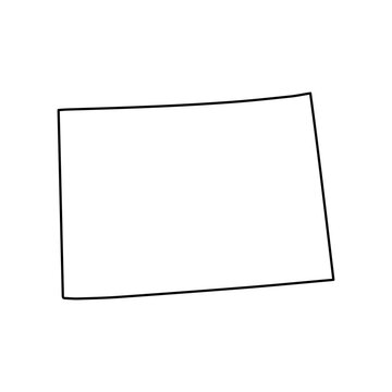 Colorado map icon. USA outline logo design illustration.