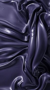 Flowing Silk Fabric Animation with Dynamic Folds and Ripples. Smooth Motion Graphics Loop with a Luxurious, Dark Purple Texture.