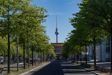 Berlin government district with Paul Lobe House and TV Tower © dL