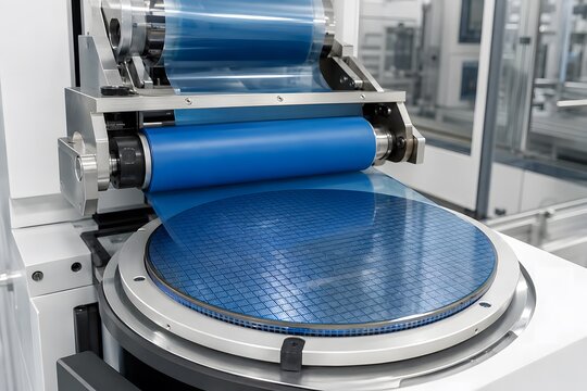 Wafer Mounting Laminator Applying Blue Dicing Tape