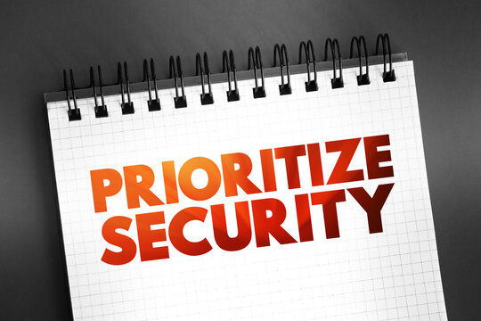 Prioritize Security text quote, concept background