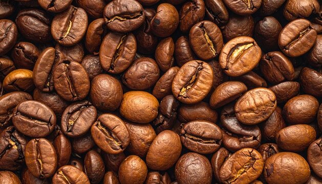 coffee beans as the background texture