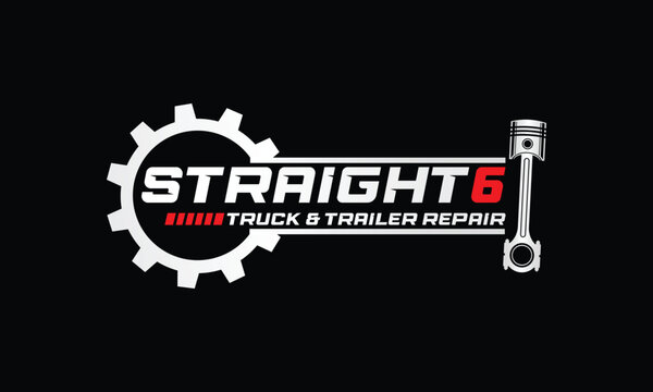  automobile, truck, and trailer repair shop logo design