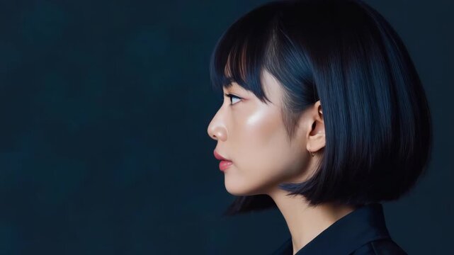 A close-up portrait of a young woman with a thoughtful expression.