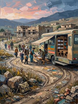 Mobile education unit providing learning resources to rural community