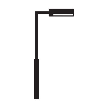 Modern minimalist street light silhouette
